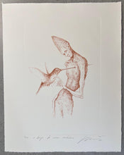 o beijo do amor verdadeiro — gravura em metal — edição sanguínea