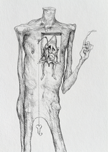 homem pescando um desejo vazio — Desenho Original