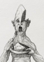 homem saboreando a parte mais amarga de si — Desenho Original