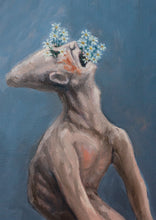 homem sufocado com sua própria delicadeza — Pintura original